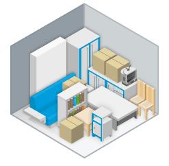 Mobília completa de 1 apartamento de 1 dormitório com aprox. 70 m²