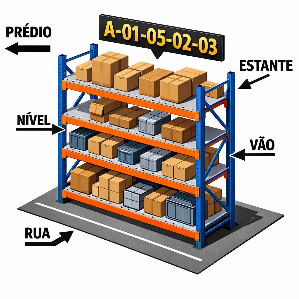 sistema de endereçamento para almoxarifado