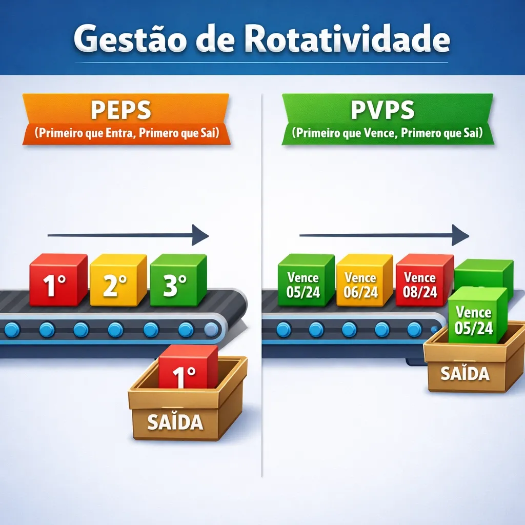 gestão de rotatividade: FIFO vs. FEFO
