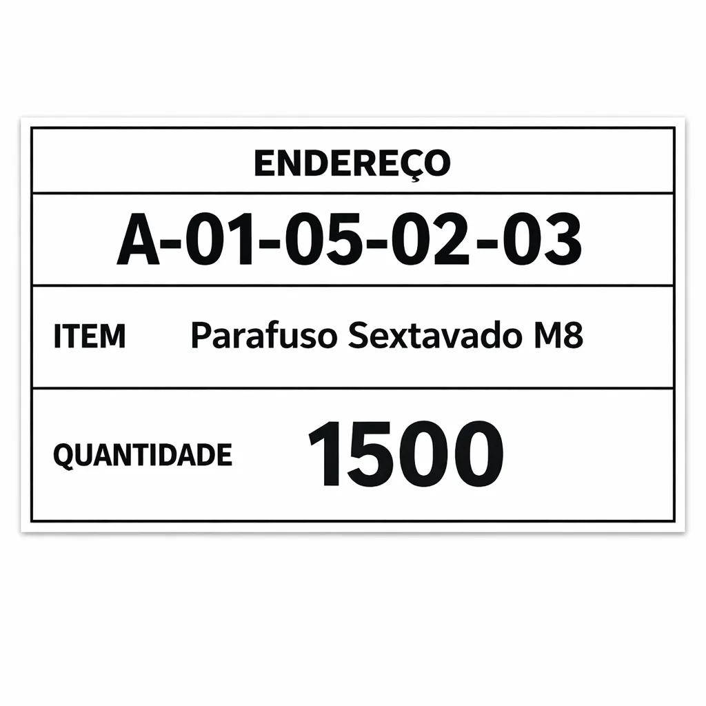 Exemplo de etiqueta para almoxarifado